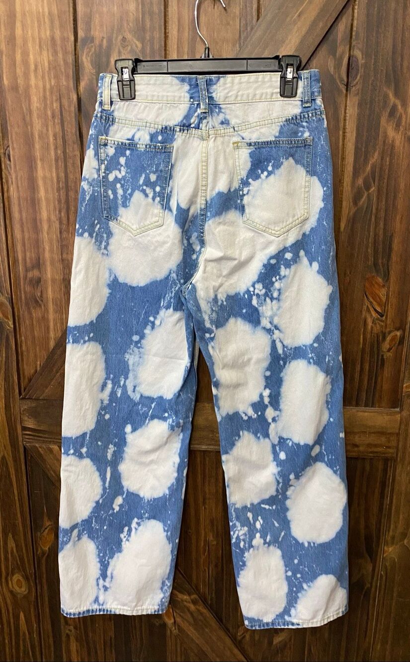 Cider Bleached High Rise Wide leg Women’s Jeans Sz M